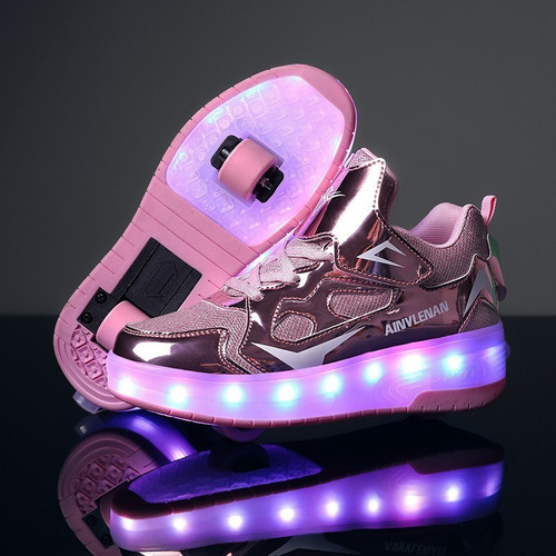 Zapatos Para Hombre Con Luces Led, Patines Con Ruedas [u]