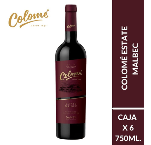 Vino Colomé Estate Caja X 6 X 750ml. Envío Gratis!