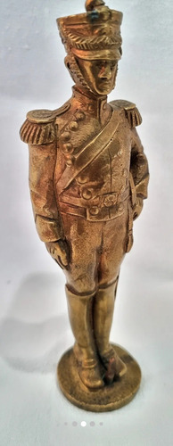 Figura De Granadero De Bronce. Muy Trabajado. Dorado (Usado)