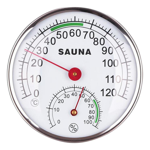 A Termômetro De Sauna Com Caixa De Metal E Higrômetro