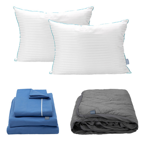 Sabanas Queen Size+ Almohada+ Protector Royal Touch Lux Twin