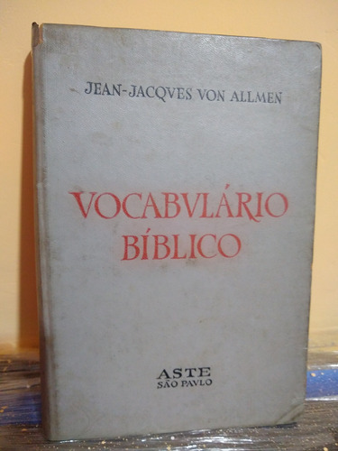Vocabulario Bíblico Jean- Jacques Von Allmen En Portugués