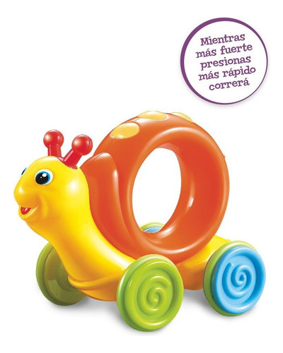 Imagen 4 de 9 de Mi Caracol Veloz Juguete De Arrastre Bebe El Duende Azul