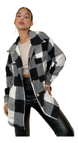 Camisaco Cuadrille Escoces Mujer Amplio