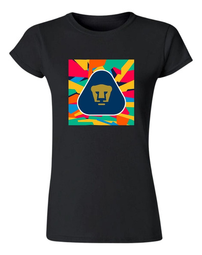 Playera Mujer Pumas Unam Logo Multicolor