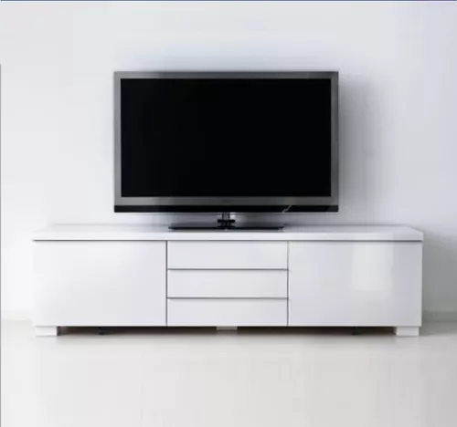 Mueble Tv Led Mesa Plasma Modular Rack Laqueado Moderno 1.4m