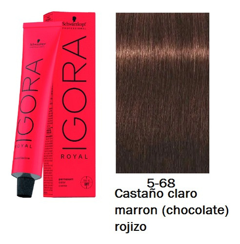 Tinte Igora 5-68 Castaño Claro Marrón (chocolate) Rojizo 