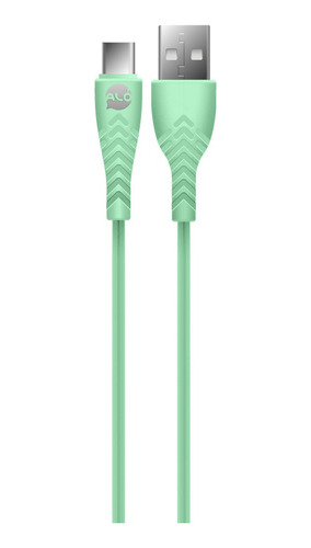 Cable Datos Usb-a A Usb-c 1 Metro Alo Flash - Cover Company Color Verde