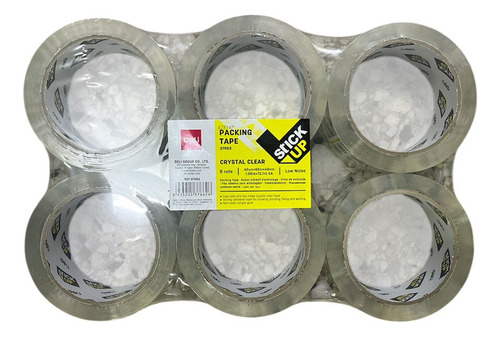 Deli Cinta De Embalar De Bajo Sonido 6 Rollos 66 M