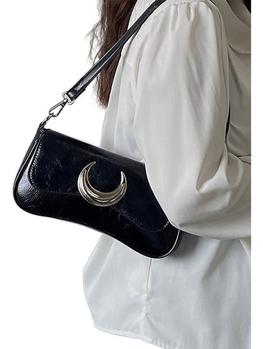 2023,moon Lock Underarm Bag Baguette Crossbody Mujer