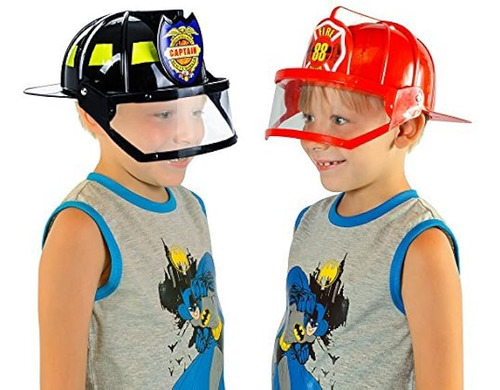 Disfraz Bombero Paquete 2 Cascos Casco Bombero Sombreros Bom