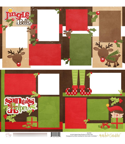 Do Diseño Impreso  Jingle Bells & Santa's Helper Chico 2 X
