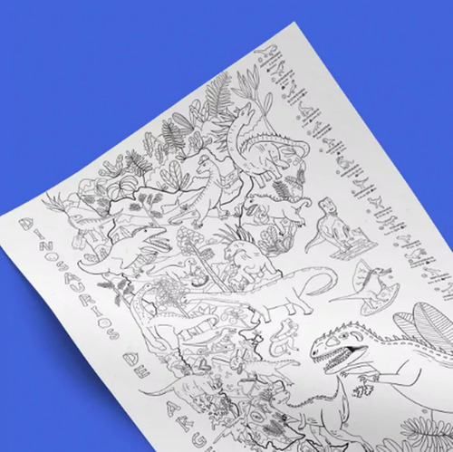 Lamina Para Pintar Mapa Dinosaurios De Argentina Atlantis