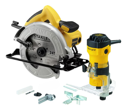 Fresadora De Palma 550w + Sierra Circular 71/4 1600w Stanley
