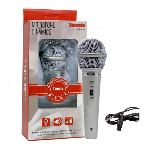 Microfone Profissional Karaoke Palestra Stream Cabo 3m P10