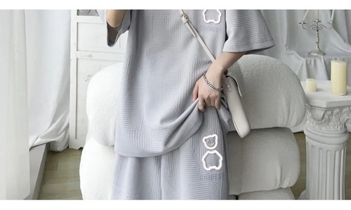Conjunto De Verano De Traje De Manga Corta De Estilo Coreano