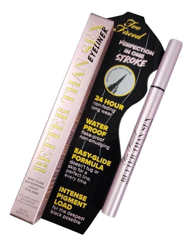 Delineador de ojos impermeable Too Faced Better Than Sex, color negro, efecto mate