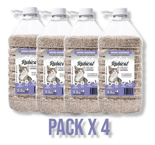 Piedras Aglomerante Sanitaria Lavanda Rubicat Pack X 21,2 Kg