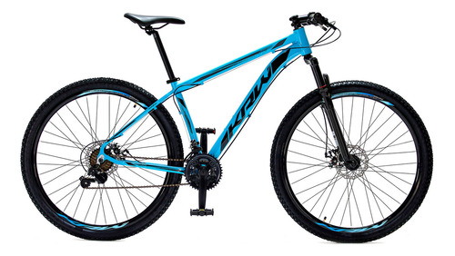 Bicicleta Aro 29 Krw Alumínio Shimano 24 Velocidades Suspensão Dianteira S4 Azul/preto Tamanho Do Quadro 15.5