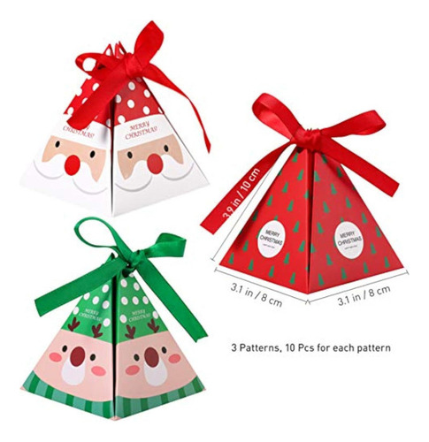 30 Cajas De Navidad Con Caramelos Decoraciones Navidenas