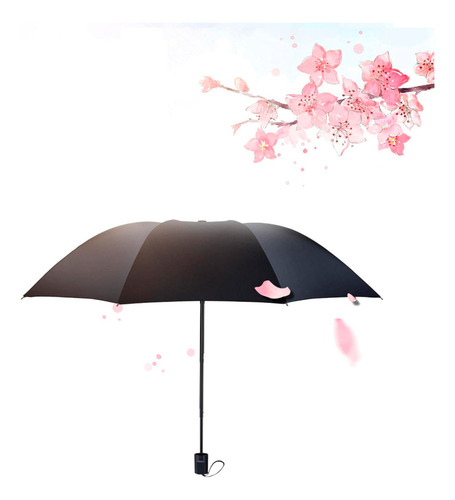 Paraguas De Flores Sombrilla Lluvia Protección Sol Uv