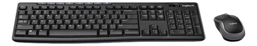 Kit Teclado Mouse Inalámbrico Logitech Mk270 Español Negro
