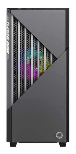 Imagem 2 de 9 de Gabinete Gamemax Gamer Contac Cinza Argb Vidro