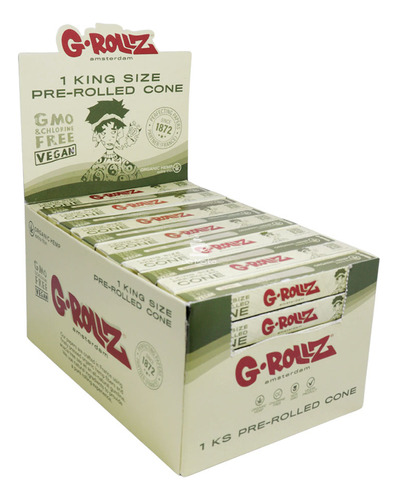 Caixa De Cone G-rollz King Size Organic Hemp