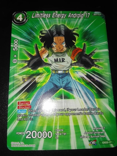 Limitless Energy Android 17 - Expansio-carta Dragon Ball Tcg