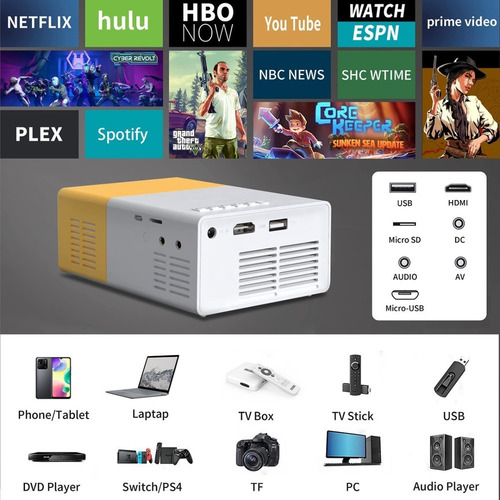 Mini Proyector De Tv Portátil 4k Tte D