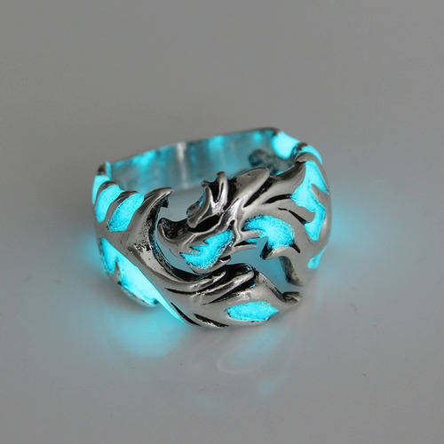   Anillos Retro Dragon Hombre Mujer Fosfo Fosfo Cobre Lujo