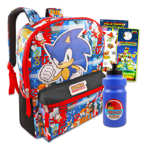 World's Finest Sonic The Hedgehog - Mochila Para Ninos De 4