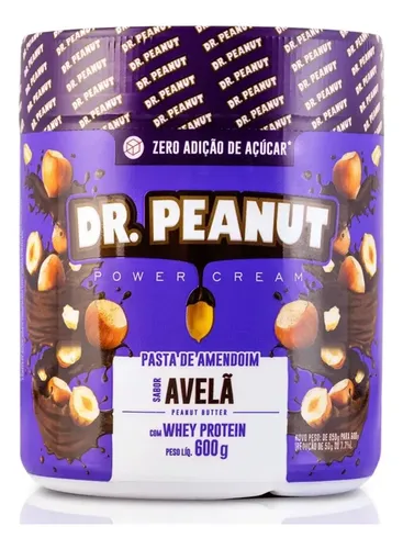 Dr Peanut Novos Sabores Com Whey Gourmet 600g Nutritiva Sabor Avelã