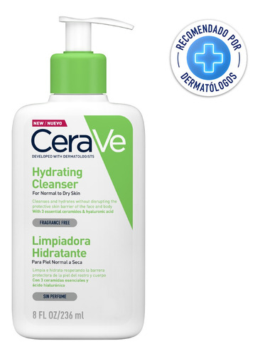 Limpiadora Hidratante Cerave Piel Normal A Seca 236 Ml