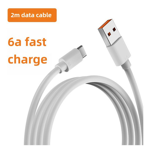 Carga Súper Rápida Tipo C De 6 A, 2 M, Usb C De Carga Rápida