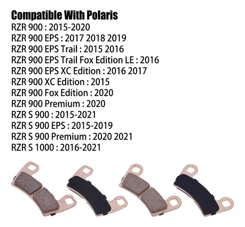 Padena De Freno Sinterizada Y Para Polaris Rzr 900 (toda La
