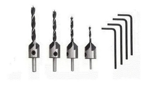 Kit Fresa Avellanador 3, 4, 5 Y 6 C/mecha Madera Ruhlmann