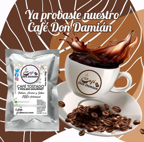 Café Molido Don Damián, Tostado Medio, Bolsa 100g