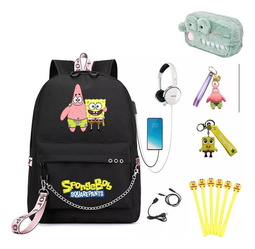 Bob Esponja Mochila Con Usb 12pcs G