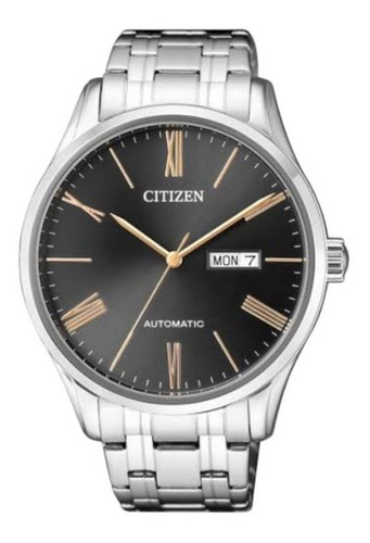 Relógio Citizen Masculino Automático Tz20939w - Nh8360-80j Cor da correia Prateado Cor do bisel Prateado Cor do fundo Preto