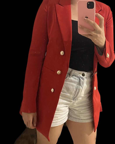 Blazer Largo Color Rojo