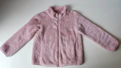 Campera Polar Uniqlo Nenas Blanco Y Rosa