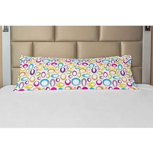 Funda De Almohada Corporal Colorida Cremallera, Diseño...