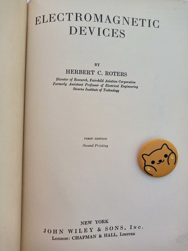 Libro Electromagnetic Devices Roters, Herbert C. 115h7