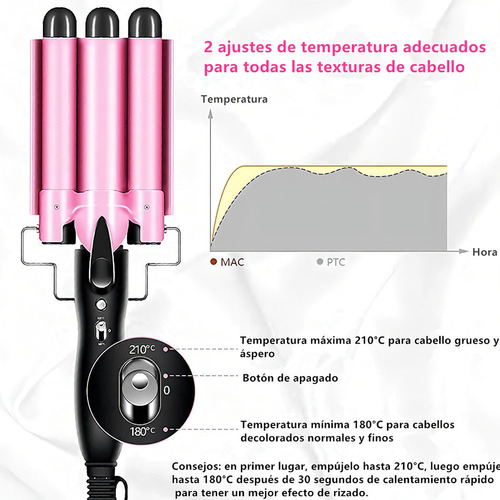 Baidai Rizador De Pelo, Lagom Ga-002 Ondas Cerámica Con