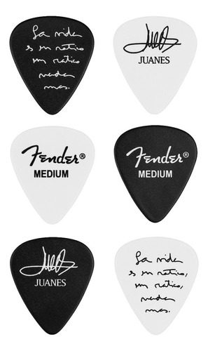 Kit De 6 Picks Fender Juanes 1980351423 Para Guitarra