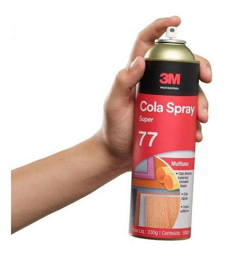 Cola Adesivo 3m Spray 77 Isopor 330g
