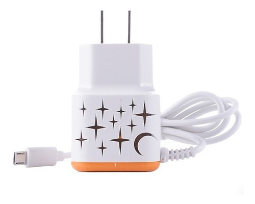 Cargador V8 Doble Usb Carga Rapida 3.1 A Original iPhone Led Color Blanco