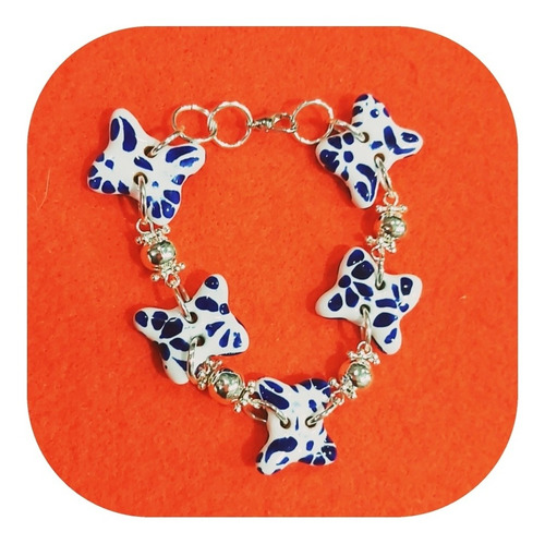 Imagen 4 de 6 de Pulsera De Talavera Poblana Con Piedras Varios Diseños
