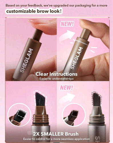 Sheglam Lápiz Liquido De Ceja Brocha Y Dip Vegano